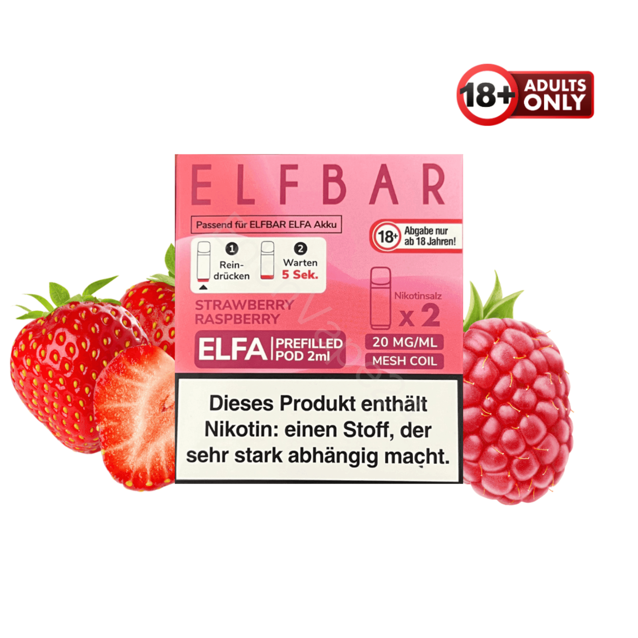Elfbar ELFA Pod - Strwaberry Raspberry - EdenVape24
